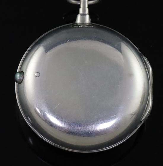 A George III silver pair cased keywind verge pocket watch by Thomas Ollive, Cranbrook,